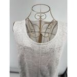 Soft Surroundings  Dress Madelyn Lace White Women Size 14 Lined Sharkbite Hem Photo 8