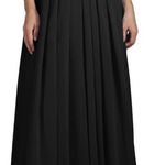Azazie  Black Formal Dress Size 10 Chiffon Empire Ruched Wedding Photo 0