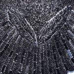 La Regale Black Beaded Vintage Evening Purse with Gold Chain Black Photo 1