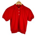 Everlane  The Oversized Polo XS Organic Cotton Goji Berry Red EUC Photo 2
