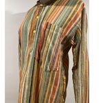 None Womens Boho Hippie Striped Tunic Cover-up Summer Vacation Cotton M Photo 2