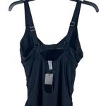 NWT Aqua Eve Womens Medium One Piece Swimsuit Black Cut Out Bow Adjustable Strap Photo 1