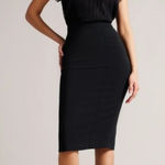 Ted Baker NEW  London RAEES High waisted Classic Black midi Pencil Skirt sz 4 Photo 0