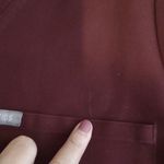 FIGS Technical Collection V-Neck Top One Pocket Catarina Burgundy Size Xl Women Photo 5