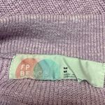 Free People Women's Purple Knitted Crew Neck Long Sleeve Pullover Sweater Top M Photo 3