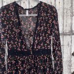 Xhilaration  black floral sheer long duster Photo 1