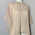 Love + Joy Womens Full Circle Sheer Flutter Sleeve Top, XL - New! Photo 1