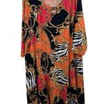 Susan Graver Chain Equestrian Liquid Knit Midi Dress Office Work Womens Plus 2x Photo 0