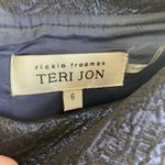 Rickie Freeman x Teri Jon Jacquard Blue Metallic Cocktail Dress Size 6 READ Photo 3