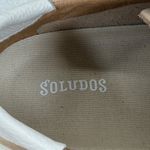 Soludos Women's Ibiza Sneakers Leather Tan White Accent Lace Up Casual Shoes 9.5 Photo 8