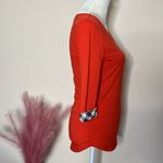 Burberry Brit • scoop round neck check cuff stretch top Photo 97