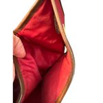 Liz Claiborne Vintage Red Leather Trim Trifold Wallet Card Signature Logo Estate Photo 7