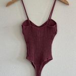 SKIMS Sheer Knit Cami Bodysuit in Beet, Size XXS Photo 10