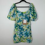 Revolve Seven Wonders Ashlyn Mini Dress Teal Floral Size 6 NWT Blue Photo 3