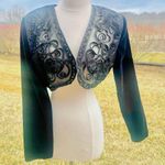 Niki Elegant Black Embroidered Women's Vintage Bolero Jacket Size M Photo 6