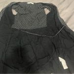 Abercrombie & Fitch  Black & White Printed Short Sleeve Flutter Ruffle Wrap Dress Photo 7