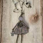 RS Paris brass doll with chain and quartz head Photo 0
