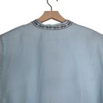 Jessica Howard Women's 16 Lined Pale Blue Embroidered Linen Blend Blazer Photo 3