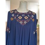 Francesca's Blue Rain  Bohemian Embroidered Mini Dress Blue NWT Size S A-line Photo 2