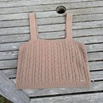 Hollister Brown  cropped sweater tank size large‎ Photo 1