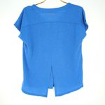 Lilly Pulitzer Luxletic Brodie Blue V-Neck T- Shirt Top Split Back Tee - Size XS Photo 1