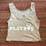 Playboy  TAUPE LOGO CROP TANK Photo 0