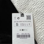 ZARA  Black Velvet Jewel Rhinestone Strap Crop Top Women’s Size Small Photo 6