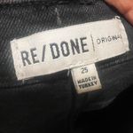 RE/DONE  originals high rise‎ button fly raw hem Jean faded black 25 Photo 8