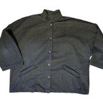 Bryn Walker  XS Danuta Jacket Houndstooth Memory Crunch Jacquard Black Lagenlook Photo 0