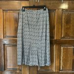 Charter Club  women's skirt pleated Size Small Cotton/Silk Navy Blue White Print Photo 1