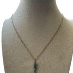 Catherine Popesco Blue Stone Seahorse Animal Pendant Necklace France Gold Tone Photo 1