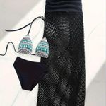 NWT AD Tribal 3 Piece Swimwear Bikini Set Women's Black M Size M Photo 2