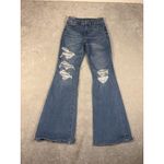 American Eagle curvy super high rise flare distressed size 2 Photo 1