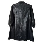 ZARA  Women's Shiny Black Leather Dress Photo 3