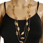 Layered Gemstone Necklace Gold Photo 0