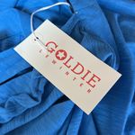 Goldie NWT  Slub Ruffle Wrap Midi Skirt Size Small 100% Pima Cotton Royal Blue Photo 7