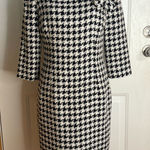 London Times Black and White Houndstooth Dress size 10 Photo 0