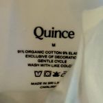 Quince NWOT Mock Neck Sleeveless White Tank Top Side Ruching Sz Medium Photo 4