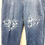 Uniqlo  Women Jeans Size 34 Wide Straight Ankle Star Harajuko Street Edgy Pop Art Photo 3
