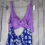 Summer Mae Purple and Blue Floral One Piece Swimsuit Photo 1