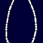 Trifari VINTAGE  White Gold Rectangle‎ Square Bead Rope Necklace Photo 0
