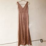 Revelry Blair Satin Gown Bridesmaid Dress in Rose Quartz Size 4 Pink Photo 2