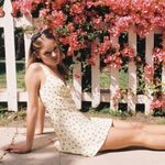 ZARA Viral Strawberry Mini Dress Summer V Neck Size Large Photo 1