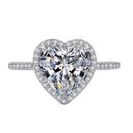 Sterling Silver SIZE 8 925 Sterling Silve Elegant Romantic Sparkling Clear Zircon Heart Ring Photo 0