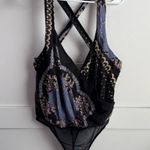 Free People NWOT INITMATELY  Granite Combo Sweet Thing Printed Bodysuit Photo 2