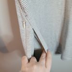 Toad & Co . Striped Gray and White Swiftly Long SleeveTunic Top Photo 2