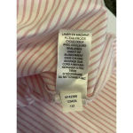 Spence Pink White Striped Top 3/4 Sleeve Floral Lace‎ Embellished Blouse Size L Size L Photo 11
