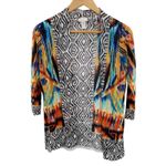 Chico's  Artsy Boho Cardigan Womens 0 XS‎ Multicolor Rayon Open Front Lightweight Photo 1