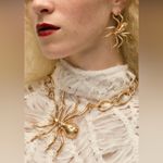 ZARA  spider bejeweled necklace gold Photo 1