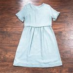 Piper & Scoot  • peasant dress aqua seafoam blue waffle cotton babydoll ruffle Photo 9